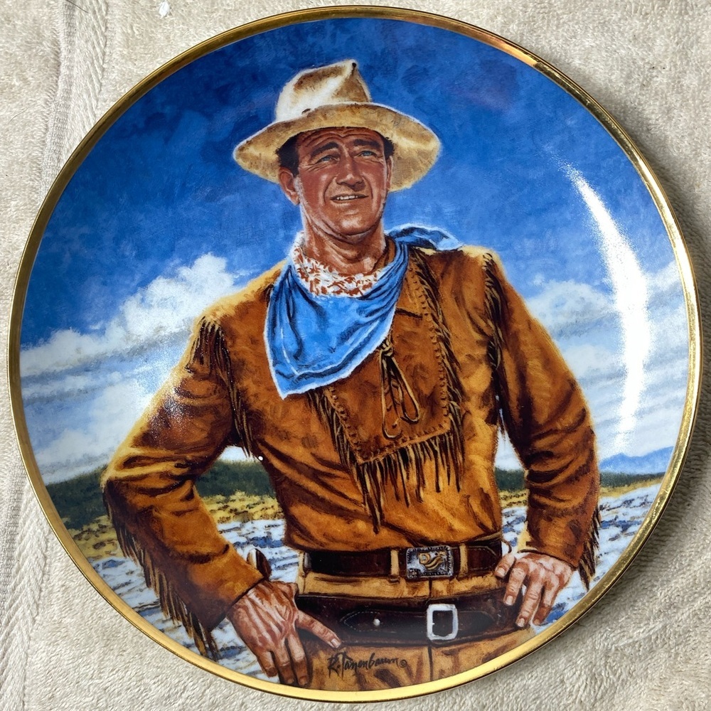 Franklin Mint John Wayne Collectible Plate